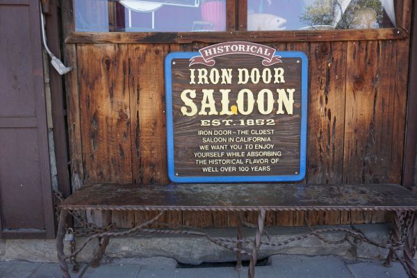 [Picture of Iron Door Saloon historic sign 1]